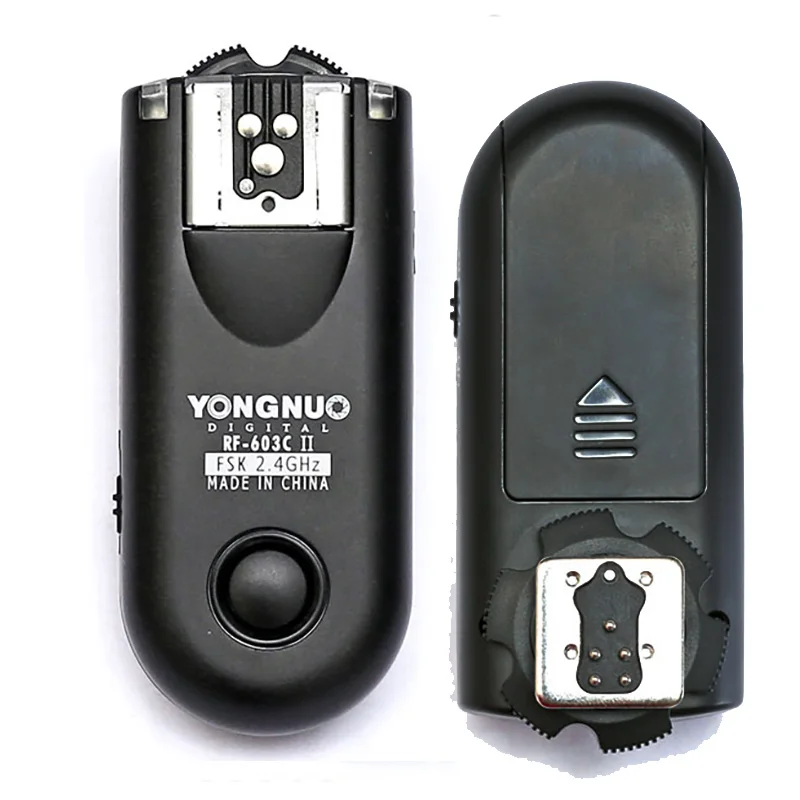 Триггер для вспышки Yongnuo 2 трансивера canon 5dII 1D 6D 7D 50d 60d 500d 600d 1000d ti5 ti6 RF603c c1 c3 ii RF