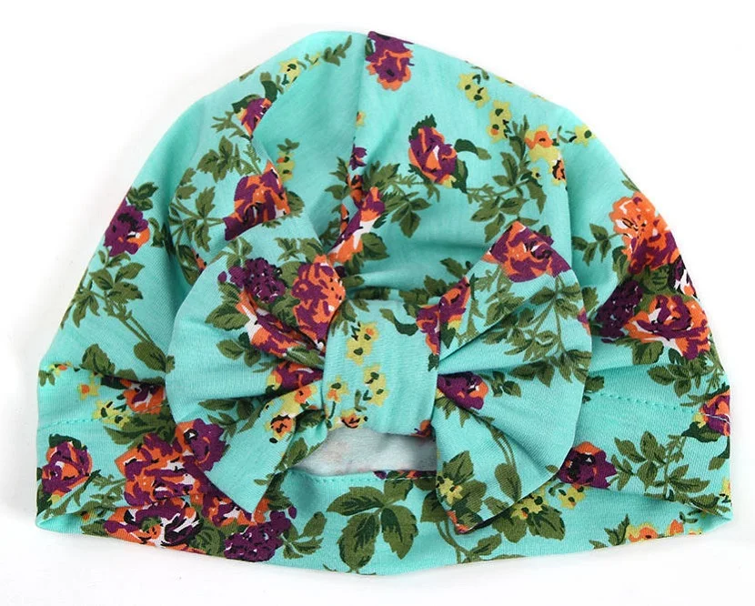 Bnaturalwell Baby Turban hat with bow Newborn Toddler cotton Infinity turban Infant Topknot beanie Cotton flower cap H131S | Детская