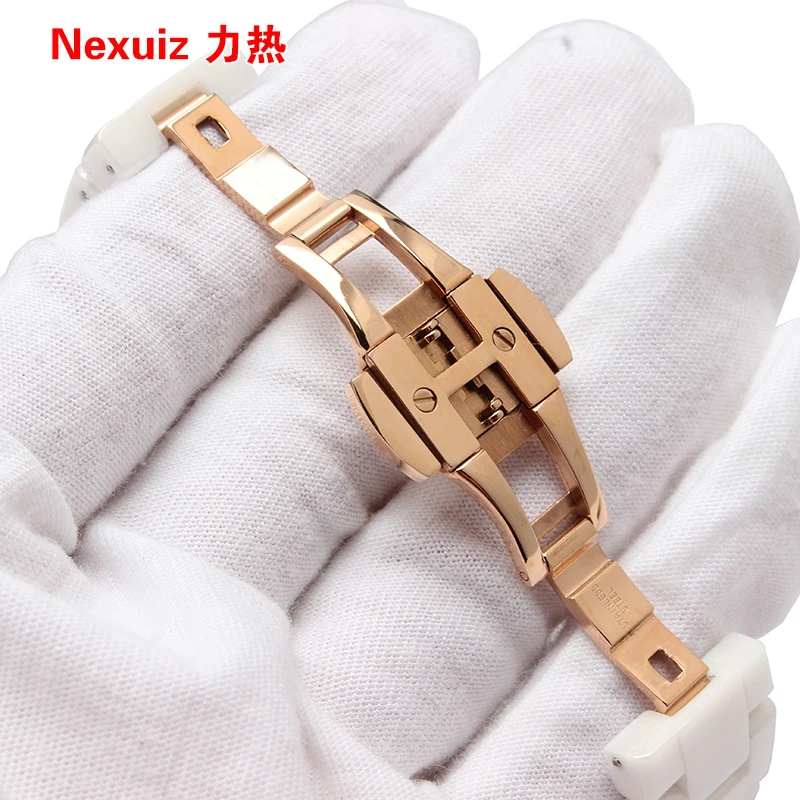 The NEW Watchbands 18mm High Quality Ceramic Watchband White Diamond Watch for AR1417 Man watches Bracelet | Наручные часы