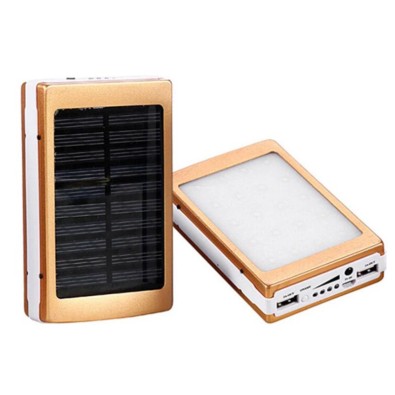 5x18650 Powerbank Portable Pover Power Bank 18650 Solar Power Bank Case DIY Box Dual USB Kit Phone Charger Flashlight