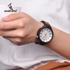 Простые деревянные часы BOBO BIRD Q11 для женщин, классические черные женские кварцевые наручные часы в деревянной коробке