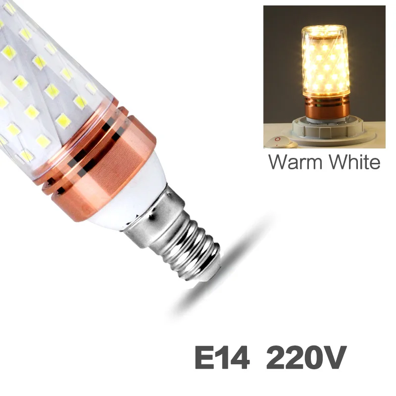 E14 Warm White 220 V светодиодный свет шкафа 2835 лампа для кухни Лестницы кровать свет E27 гардероб свет E14 светодиодный лампы Гостиная люстра настольная современная лампа - Цвет: E14 Warm White