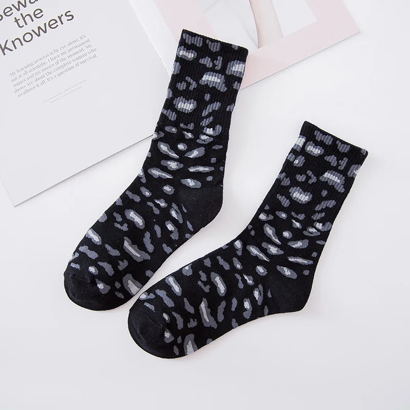 Leopard ladies socks fashion cotton sexy hip hop warm casual jogger personality funny Harajuku spot | Женская одежда