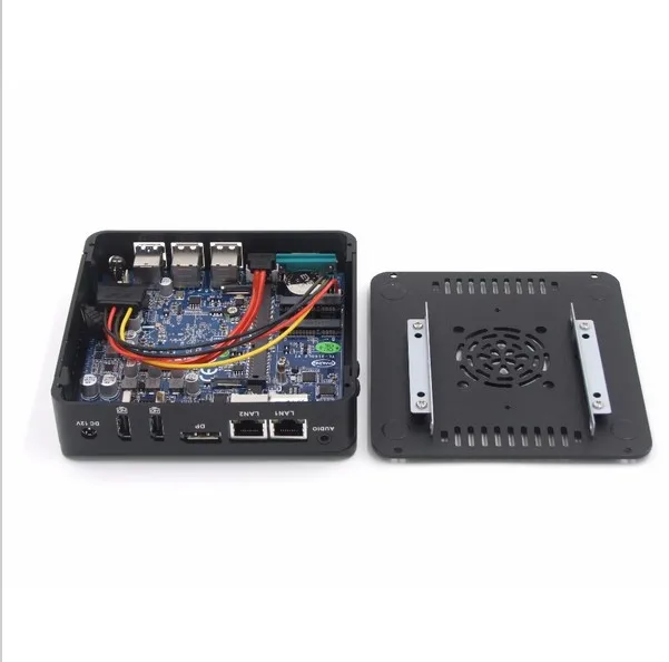 Topton Мини ПК Windows 10 Intel V7 N3160 Безвентиляторный Barebone Мини компьютер 2 Lan HDMI 4K HTPC ТВ коробка нано промышленный Мини ПК VESA