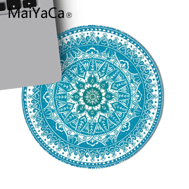 MaiYaCa простой дизайн Мандала DIY женский круглый коврик для мыши уникальный