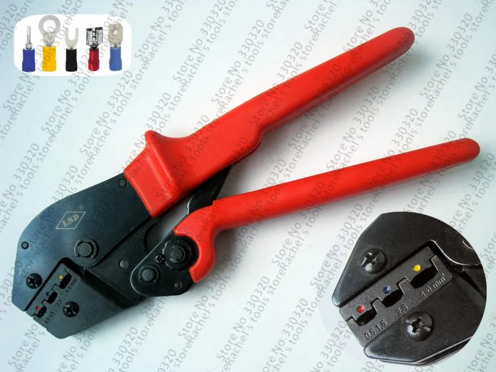 Обжимной инструмент с храповым механизмом/плоскогубцы изолированные клеммы 0 5-6