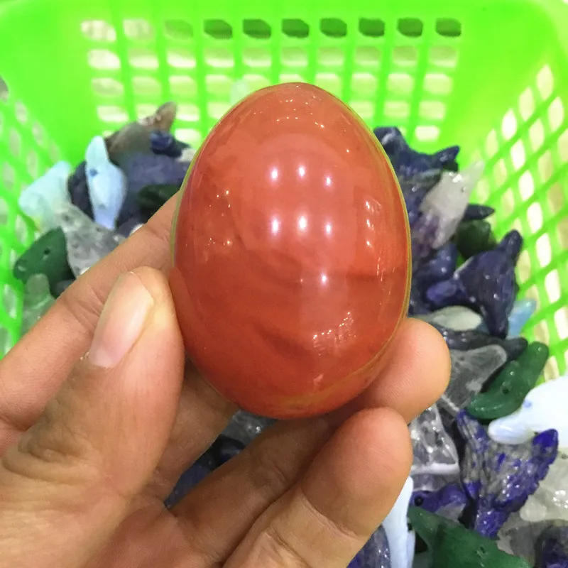 

Red Melting Smelt Quartz eggs polished quartz crystal stone egg