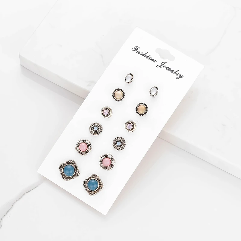 2019 горячая Распродажа Aros серьги 2019new 6 пар/уп. серьги-клипсы цветок заявление
