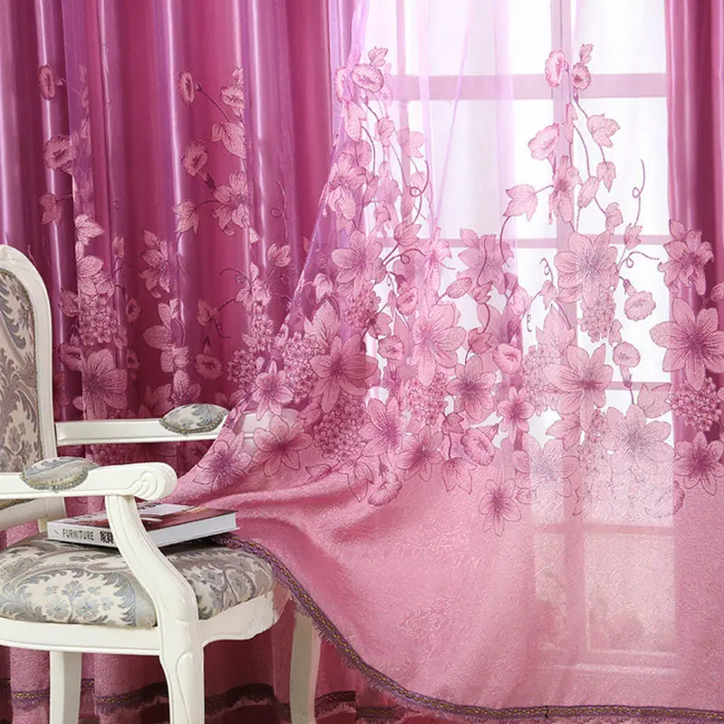 Роскошные высококлассные жаккардовые занавески из пряжи тюль вуаль дверь