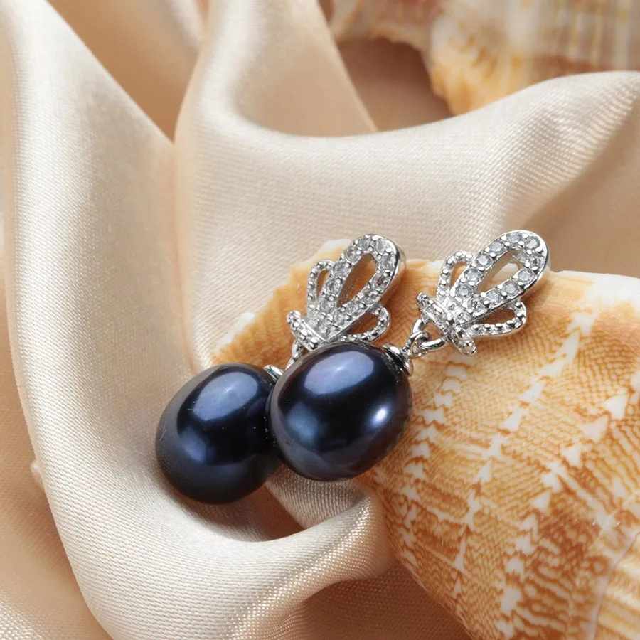Hot Selling Natural Freshwater Pearl Drop Earrings For Women Fashion 925 Sterling Silver Wedding Jewelry Anti Allergic | Украшения и