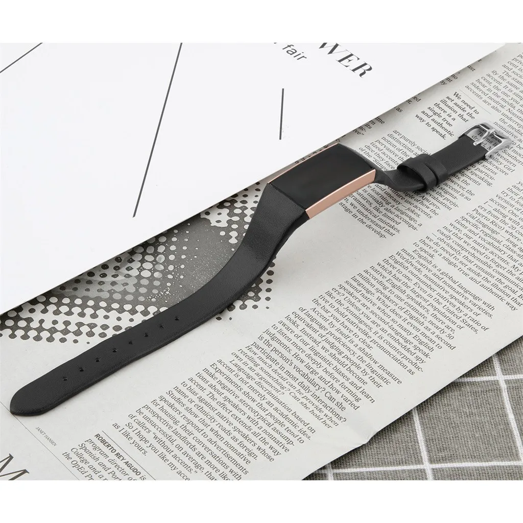Смарт-часы ремешок Smartband mi band роскошные кожаные Сменные аксессуары браслеты ремни для Fitbit Charge 3 Smart