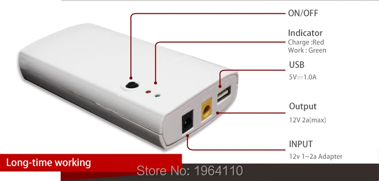 GM312 Мини Портативный UPS с 12 В вход двойной 5 в 12 В выход с 7.8Ah литиевая батарея для длительного времени резервного копирования для системы видеонаблюдения маршрутизатор
