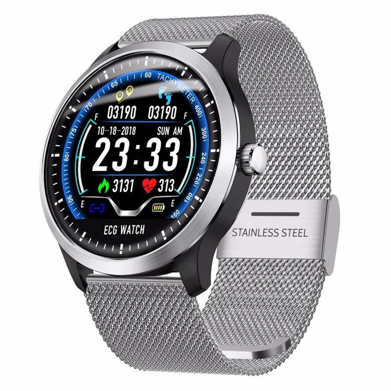 N58 ECG Smartwatch для мужчин дисплей монитор сердечного ритма сна 3D UI фитнес-трекер