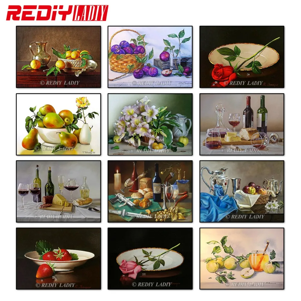 REDIY LADIY 5D алмазная живопись вышивка крестиком натюрморт оранжевая Алмазная