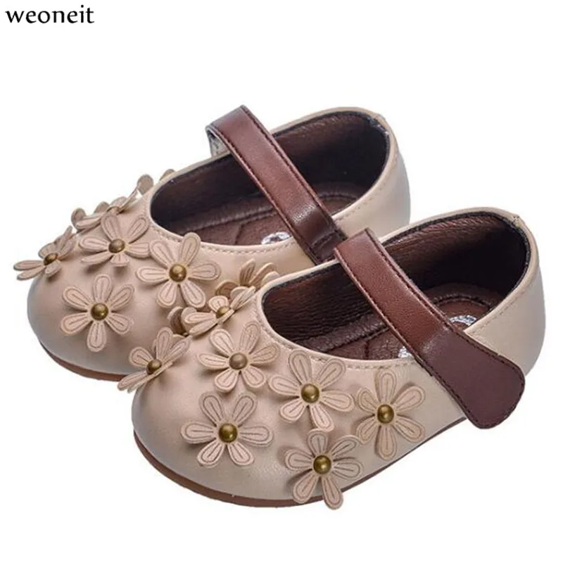 Weoneit/кожаная обувь принцессы для маленьких девочек на мягкой подошве малышей