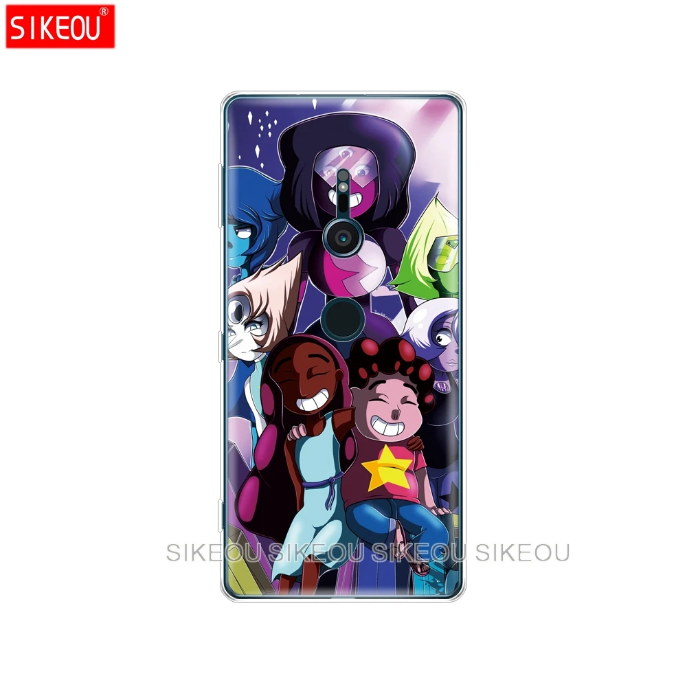 Силиконовый чехол для телефона sony xperia XA1 XA2 ULTRA PLUS L1 L2 XZ1 XZ2 compact XZ PREMIUM crystal gems steven