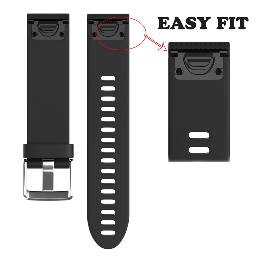 

XBERSTAR Watchband Strap for Garmin Fenix 5S Replacement Band Quick Release Easy Fit Sports Silicone Watch Band Wristband