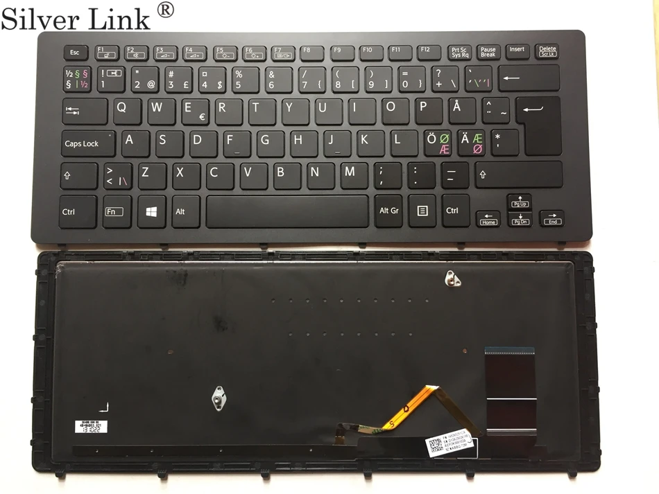 ND Скандинавская клавиатура для Sony VPC SVF15N SVF 15N SVF15N18SCB Клавиатура ноутбука с