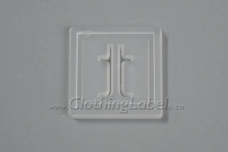 

Custom PVC labels, cut out logo, groove line for sew in fabric, low MOQ, high quality