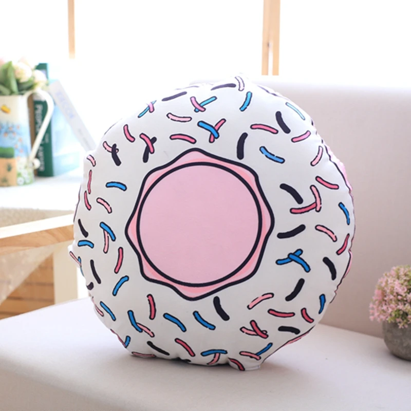 1pc Cute Pink Donut Bottle Shape Plush Pillow Stuffed Soft Down Cotton Cushion Sofa Decoration Toy Simulation Doll Gift for Kids | Игрушки и