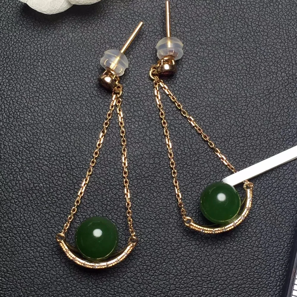 Изящные Ювелирные изделия коллекция Настоящее 18K Белое Золото AU750 100% натуральный