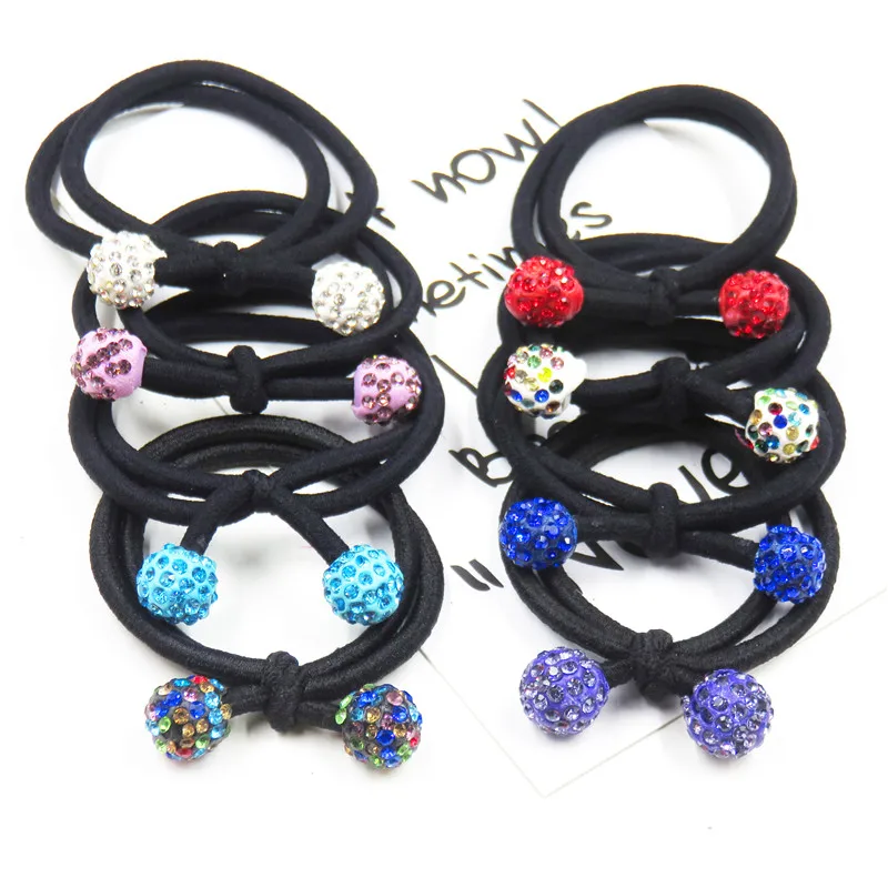 1PCS Novelty Shambala Ball Elastic Hair Bands For Girls Bohemian Headband Scrunchy Korean Fashion Kid Accessories Women |