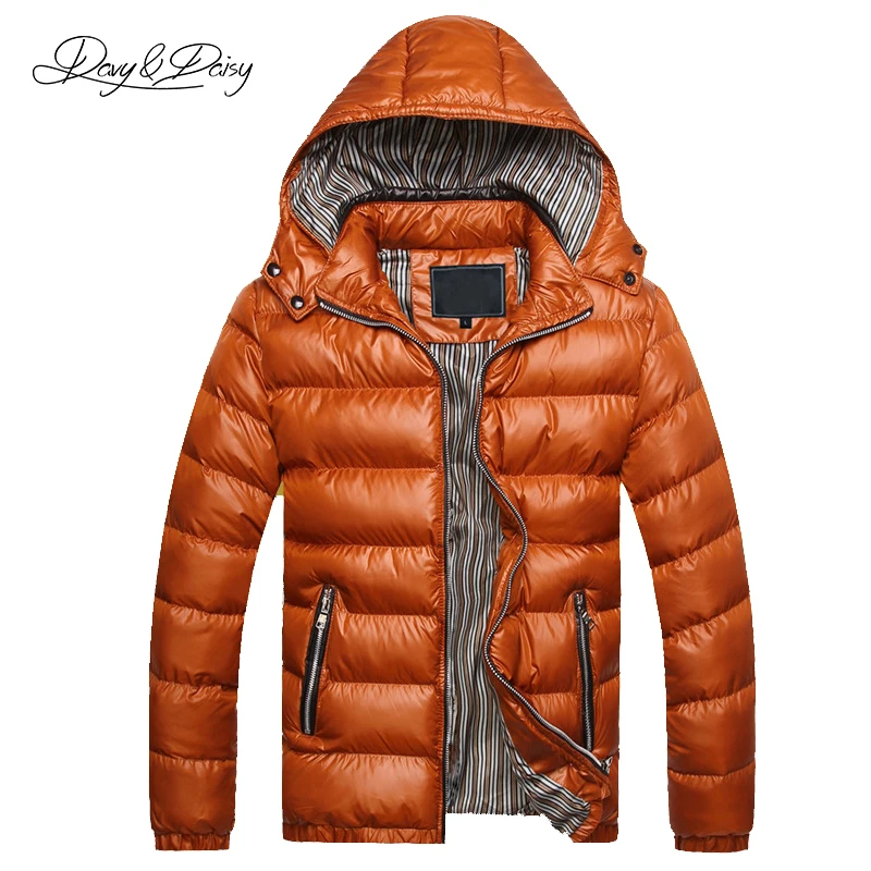 DAVYDAISY мужская куртка-парка зимняя куртка для мужчин Slim Fit на хлопковой подкладке с