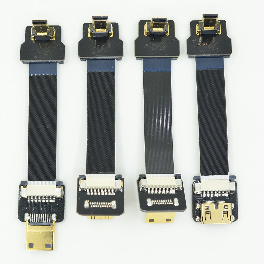 Вниз Угловой кабель Micro HDMI FPV Кабель Mini C на D типа Ribbo FPC для Gimbal Servo аэрофотосъемки