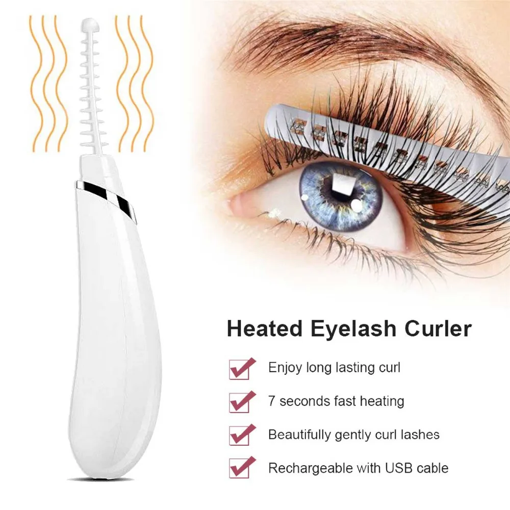 Электрический нагрев щипцы для завивки ресниц USB двойной провод с подогревом