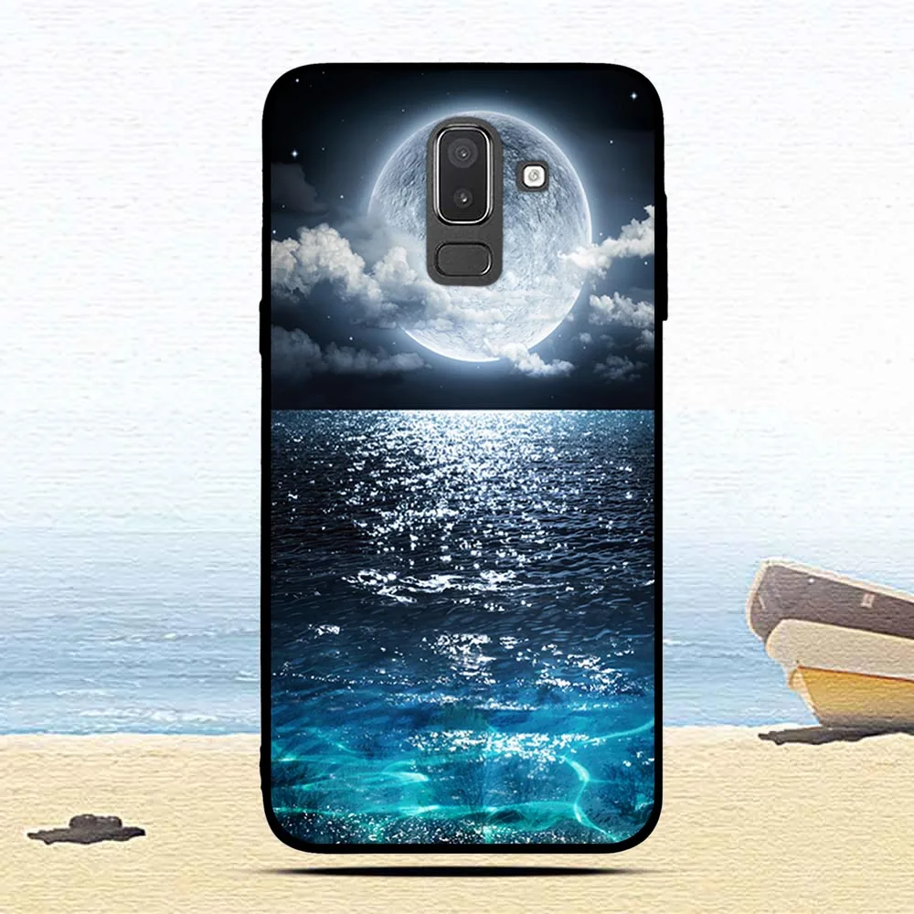 Phone For Samsung Galaxy J8 2018 Case Silicone Back Protective Funda for J810 Black Matte Soft Cover |