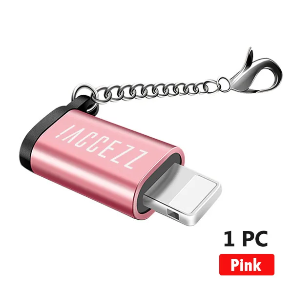 Rose Gold ACCEZZ Micro USB для освещения OTG адаптер для iphone X 6S 7 8 Plus синхронизация данных Зарядка конвертер брелок для ipad мини адаптеры - Цвет: Rose Gold
