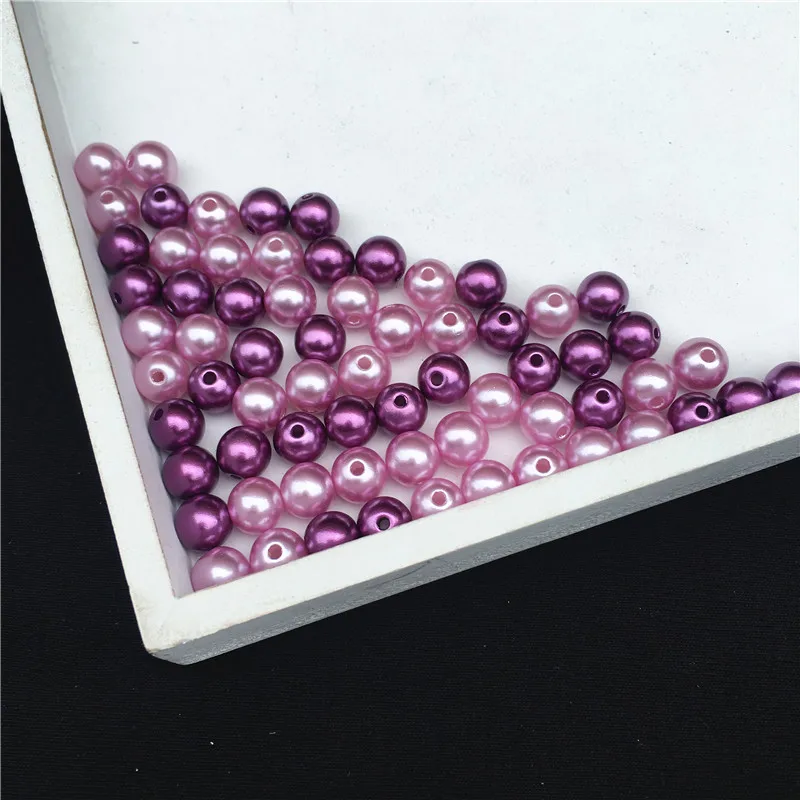 Mixer Purple 36-500 штук 3/4/5/6/8 мм Цвет Прямые рваные имитация жемчуга DIY ручной работы из бисера бусины Материал для колье и сумки аксессуары - Цвет: Mixer Purple