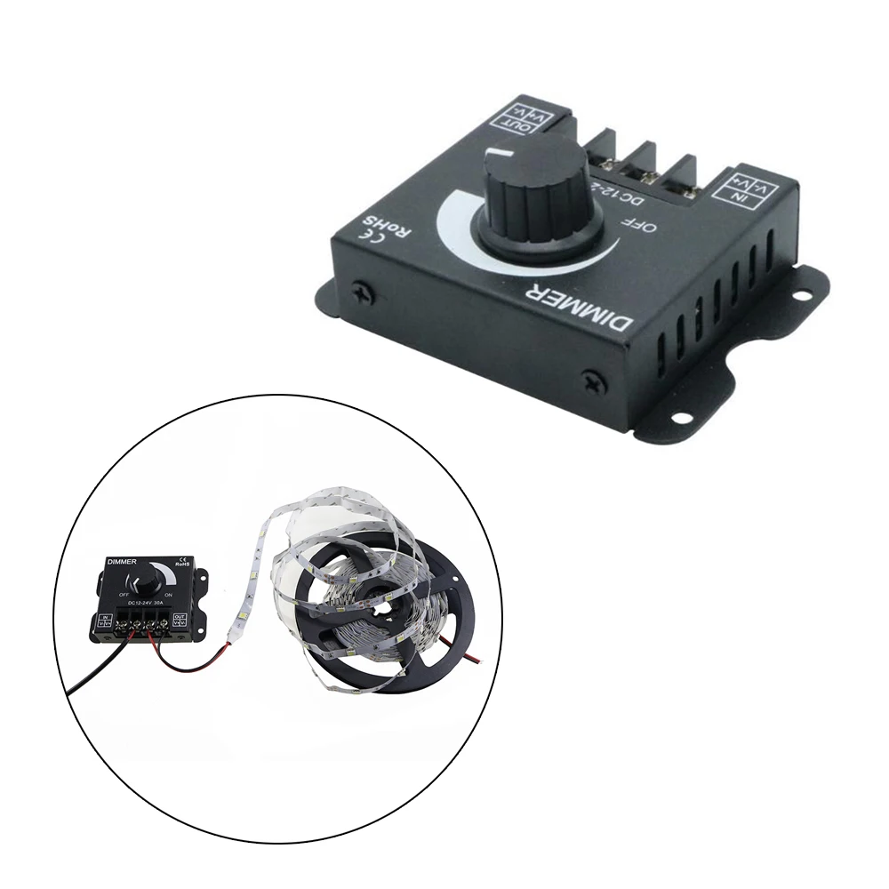 DC 12V 24V 30A светодиодный диммер переключатель Регулируемая Яркость лампы