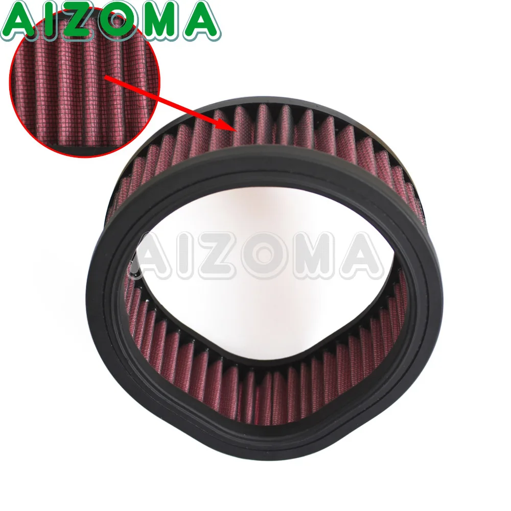 Red Motorcycle High Flow Air Filter Cleaner For Harley Models with S&ampS Super E and G series Carb Reusable Filters | Автомобили и