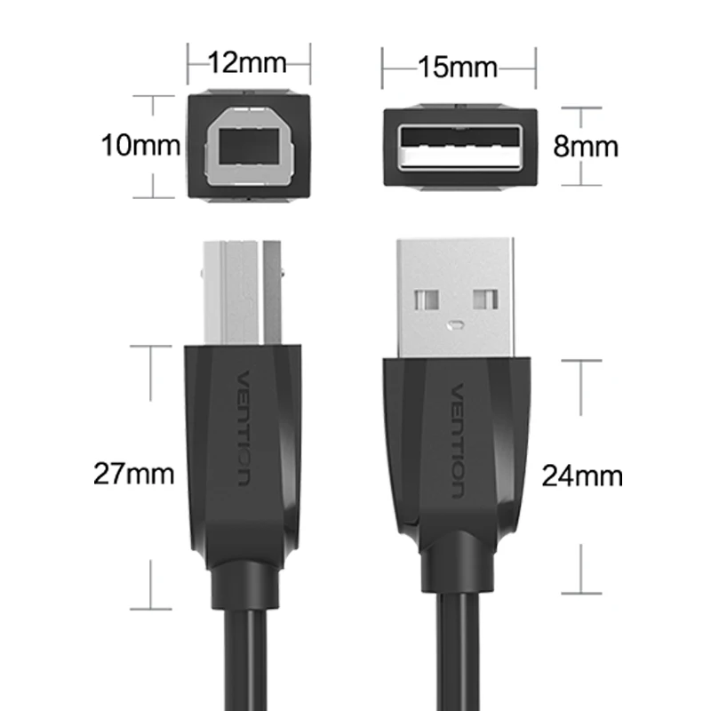 Высокоскоростной Кабель для принтера Vention со штекером USB 2 0 типа A на B штекер 1 м 5 3