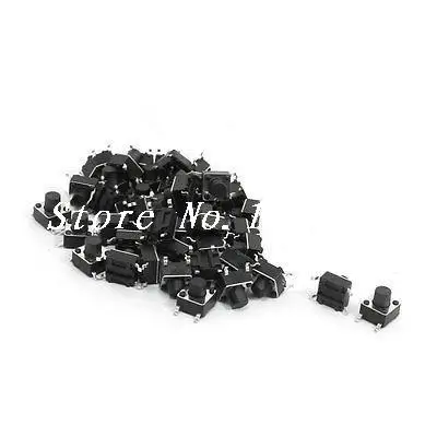 

47pcs 6mm x 6mm x 6.5mm Round Pushbutton 4-Pin Momentary Tactile Switch