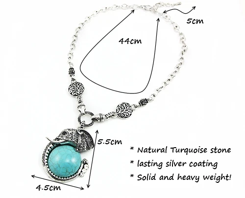 Новое модное ожерелье с подвеской в виде слона ожерелья большим серебряным