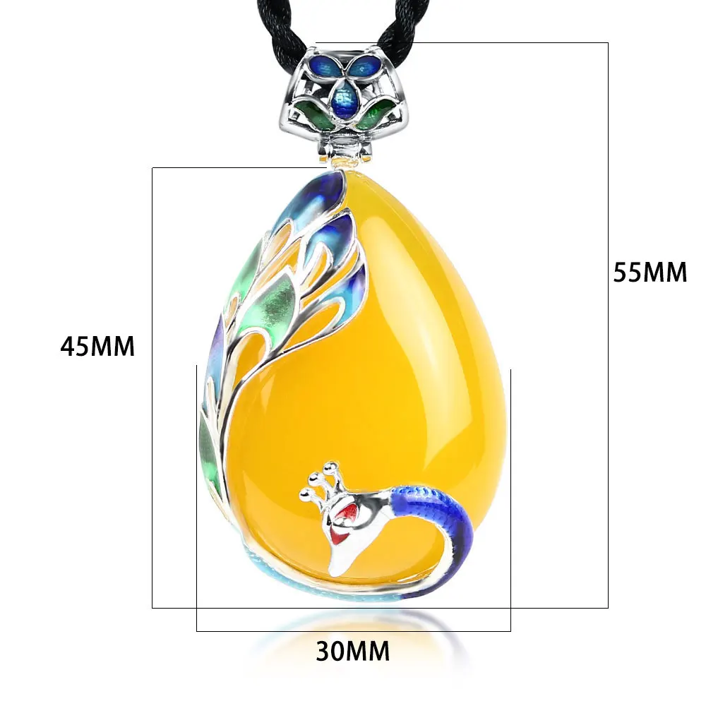 JIASHUNTAI ретро 100% Серебро 925 пробы королевские натуральные камни подвеска на
