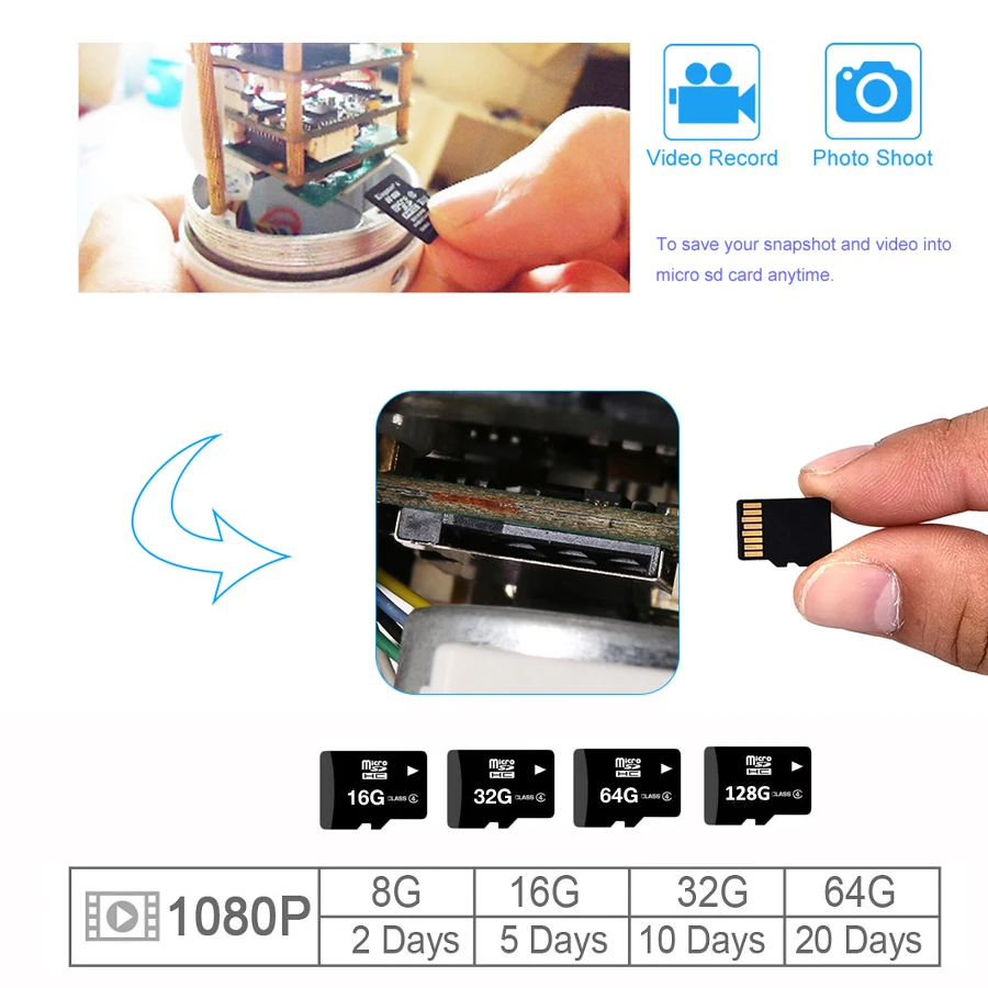 1080P WiFi CCTV камера наружная панорамирование наклон наблюдения беспроводные IP