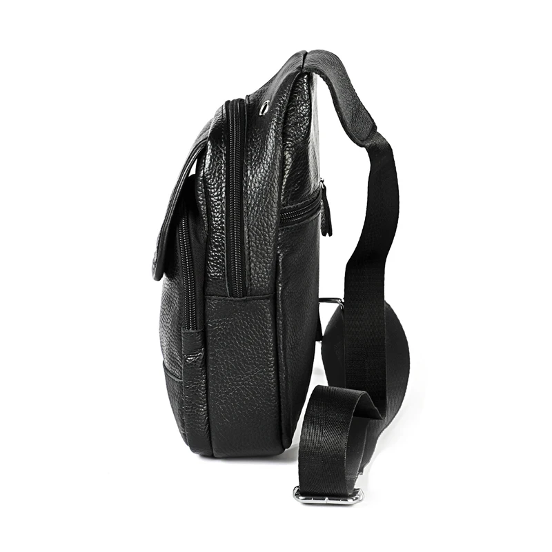 Мужская нагрудная сумка из воловьей кожи с карманами| |