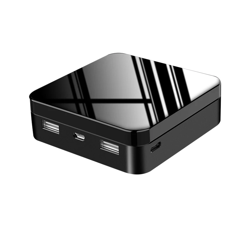 NOHON, универсальный внешний аккумулятор, 20000 мА/ч, для Xiaomi Mi, 9, iPhone, 2.0A, быстрое зарядное устройство, внешний аккумулятор, портативный внешний аккумулятор, два порта usb - Цвет: Black For 10000mAh