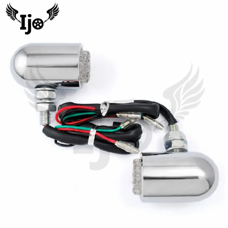 

top quality chrome intermitentes para moto for harley softail sportster flstc intermitentes led moto motorcycle light chopper
