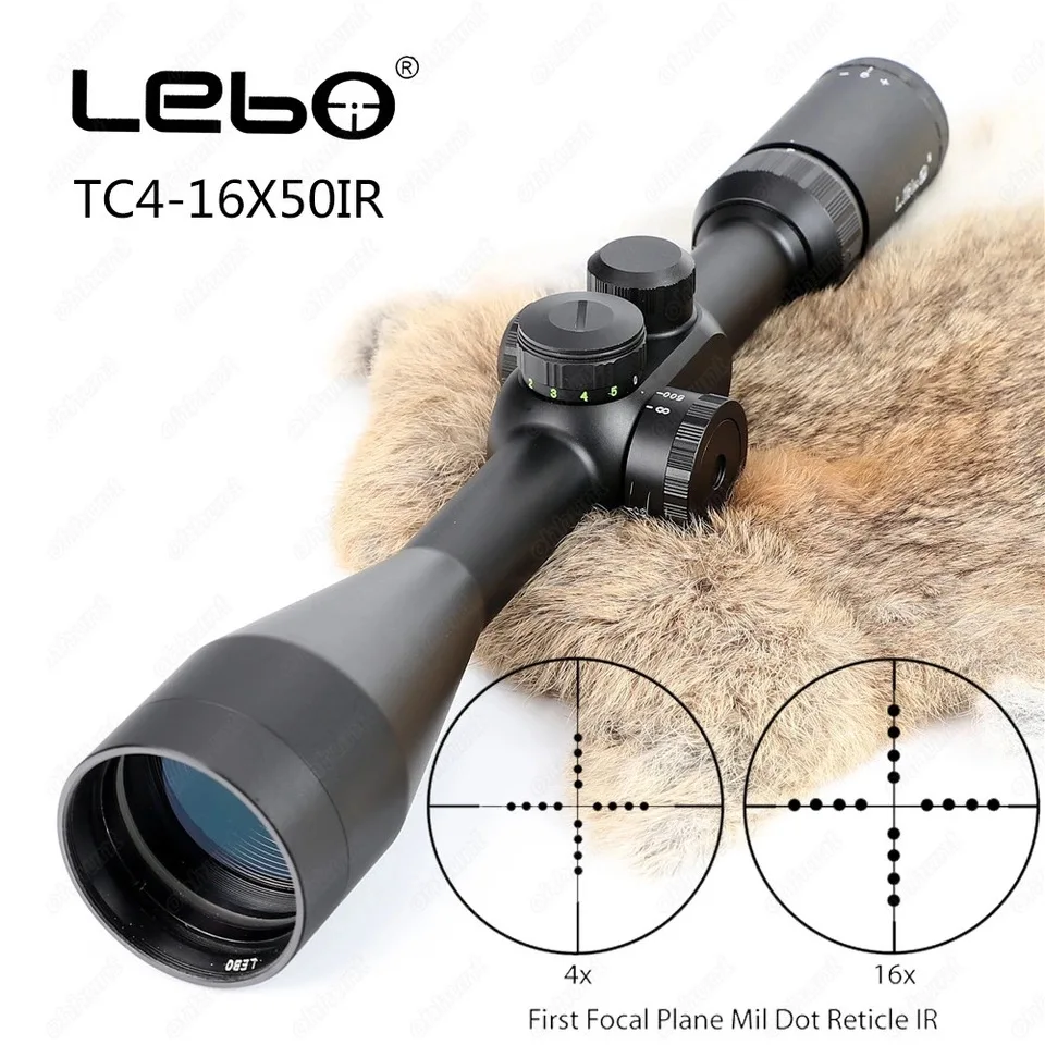 LEBO TC 4 16X50 IR первая фокусная плоскость прицел Сторона Parallax Mil dot стекло травление