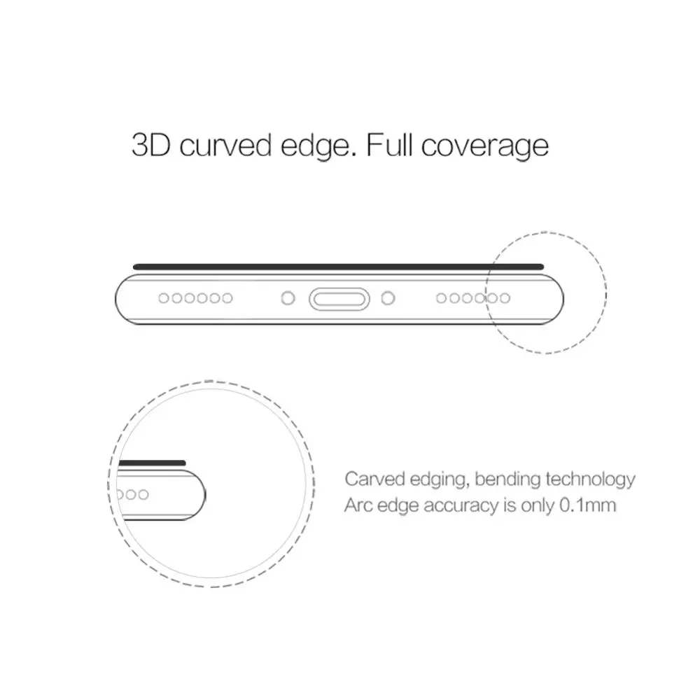 Закаленное стекло Nillkin 3D CP с полным покрытием для iPhone 11 Pro Max XR XS X | Мобильные