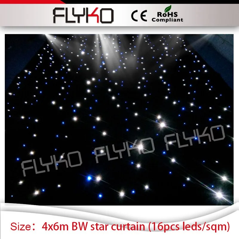 Flyko сценическая синяя и белая светодиодная подсветка 4*6 м Светодиодная звезда
