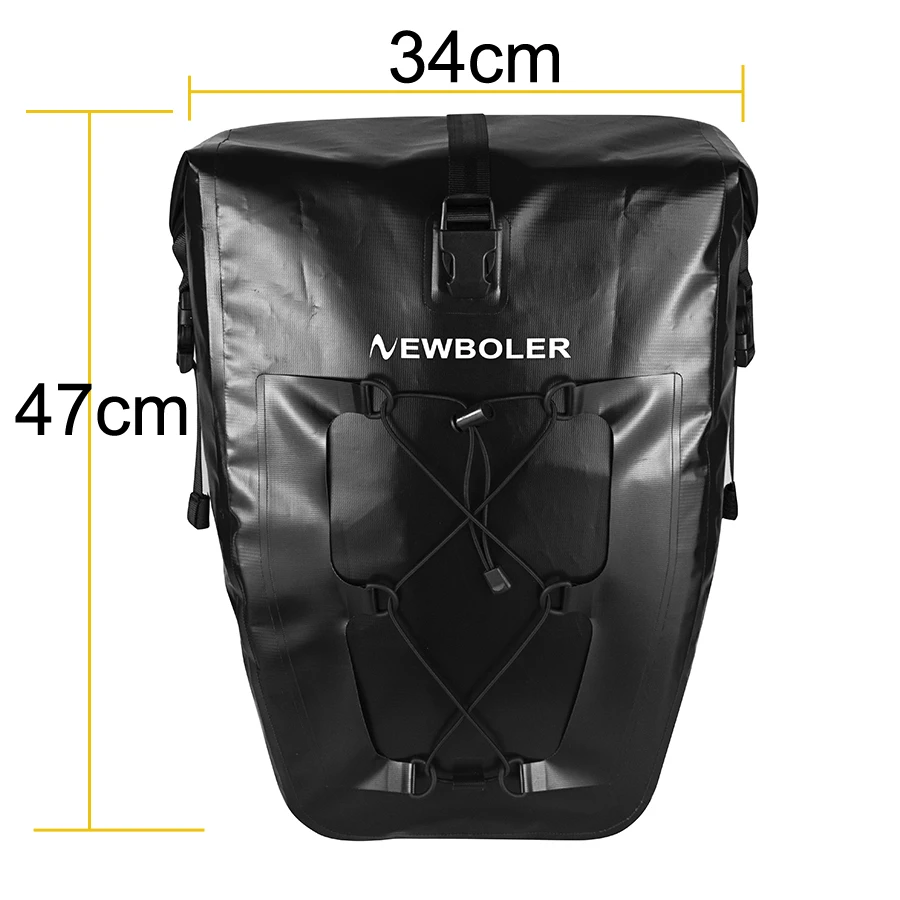 NEWBOLER 27L Водонепроницаемая велосипедная сумка, велосипедная задняя стойка Pannier, велосипедная Сумка-переноска, сиденье, седло, задний хвост, багажник, сумка для хранения багажа