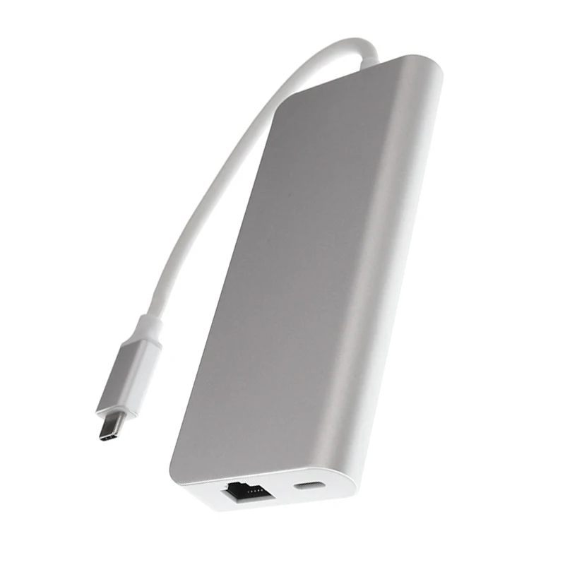USB Type C к HDMI VGA гигабитный Ethernet Lan RJ45 адаптер для Macbook Air / Pro USBC PD зарядного