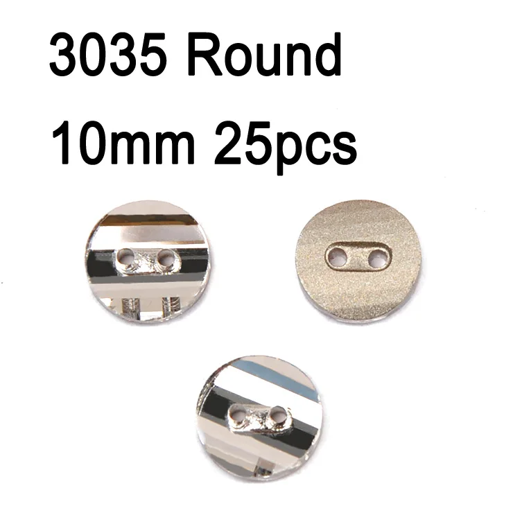 Round 10mm 25pcs Кристально чистые различные кнопки Стразы botones пришить кнопку DIY Стразы оснастки ремесло для ювелирных изделий одежды диван костюм - Цвет: Round 10mm 25pcs