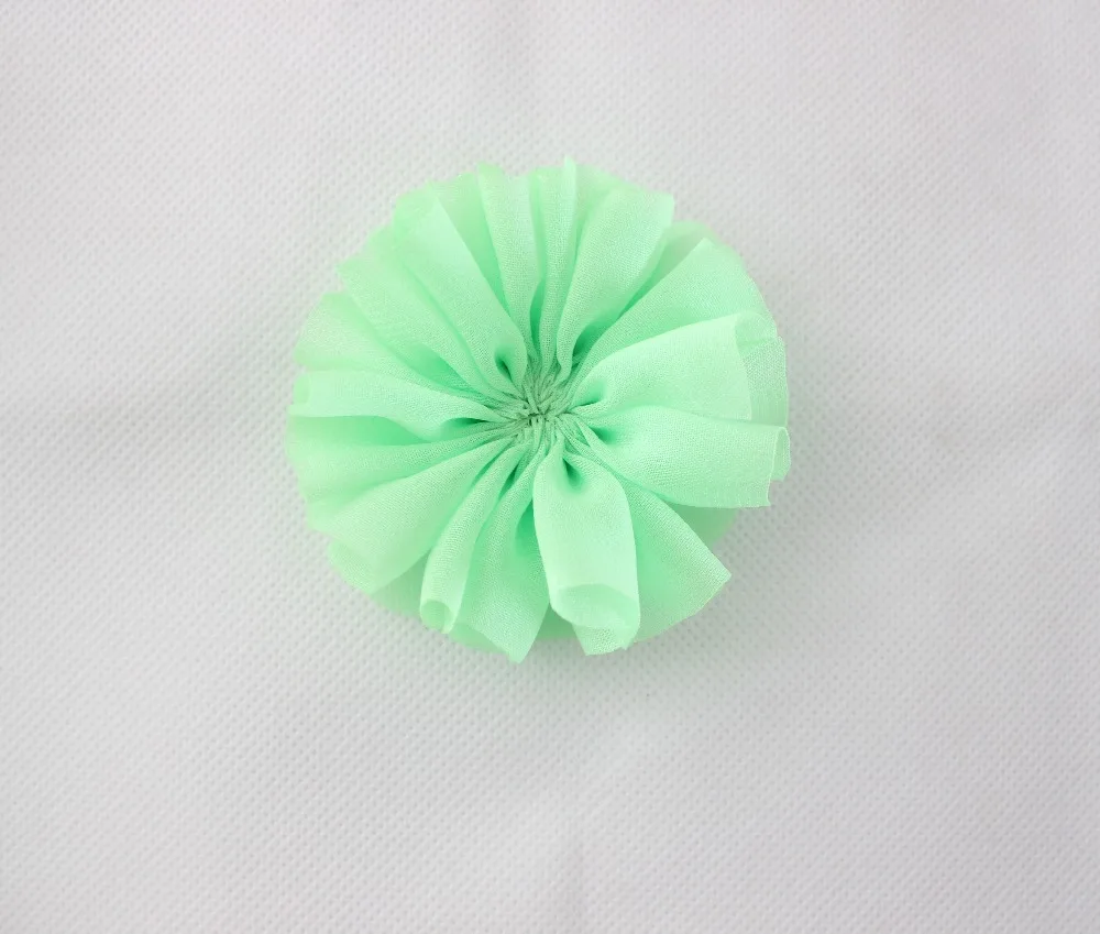 7 см балерины Цветы шифон цветы Ткань для головной повязки Детские аксессуары