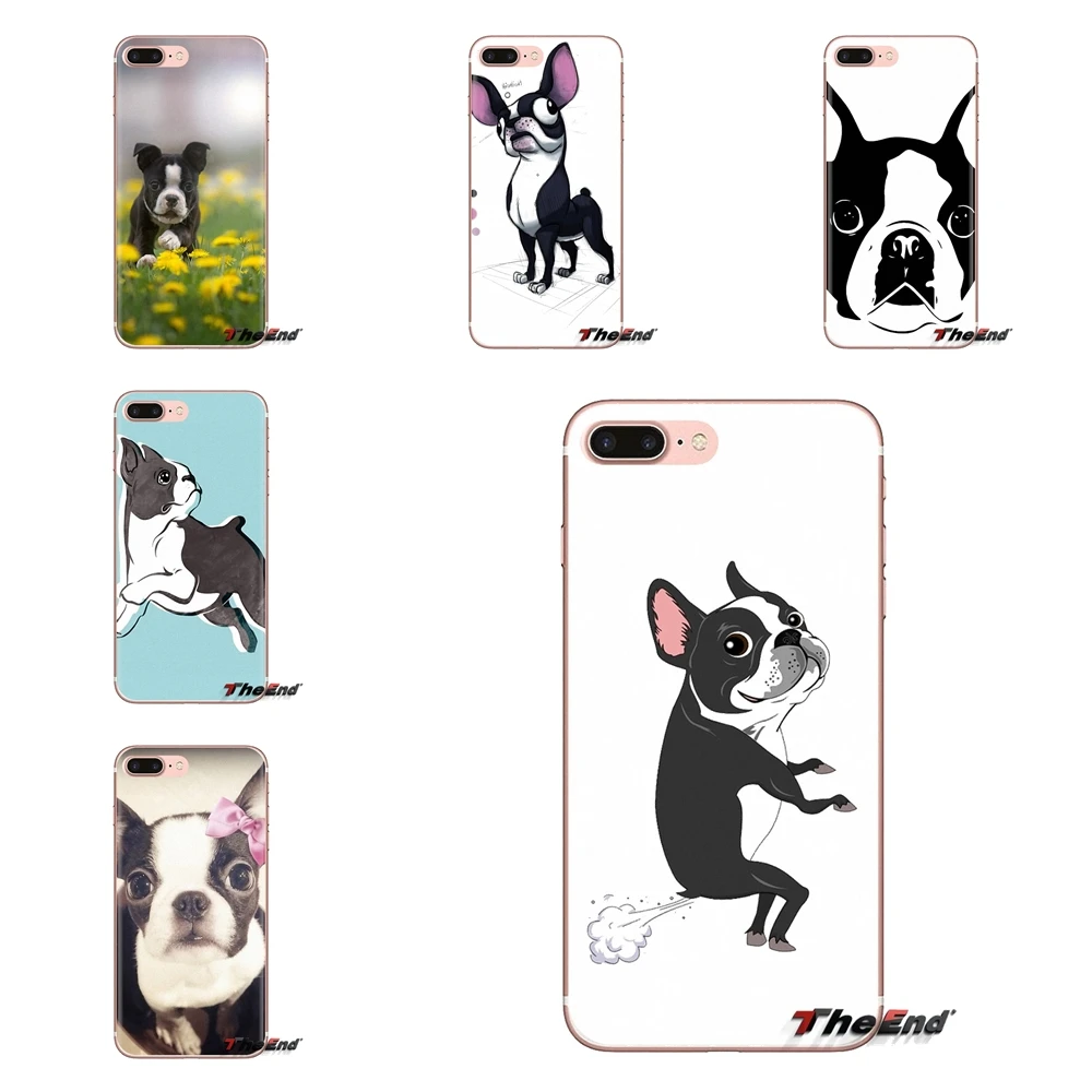 Boston Terrier собачьи щенки искусство мягкое покрытие кожи для HTC One U11 U12 X9 M7 M8 A9 M10 E9 Plus